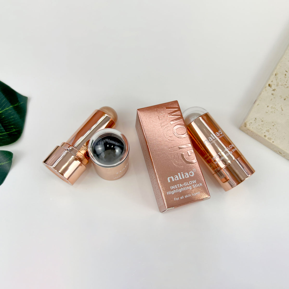 Maliao, DewySkin, LuminousComplexion, HighlighterStick, RadiantGlow, MakeupEssentials, HighlightingStick, InstaGlow,
